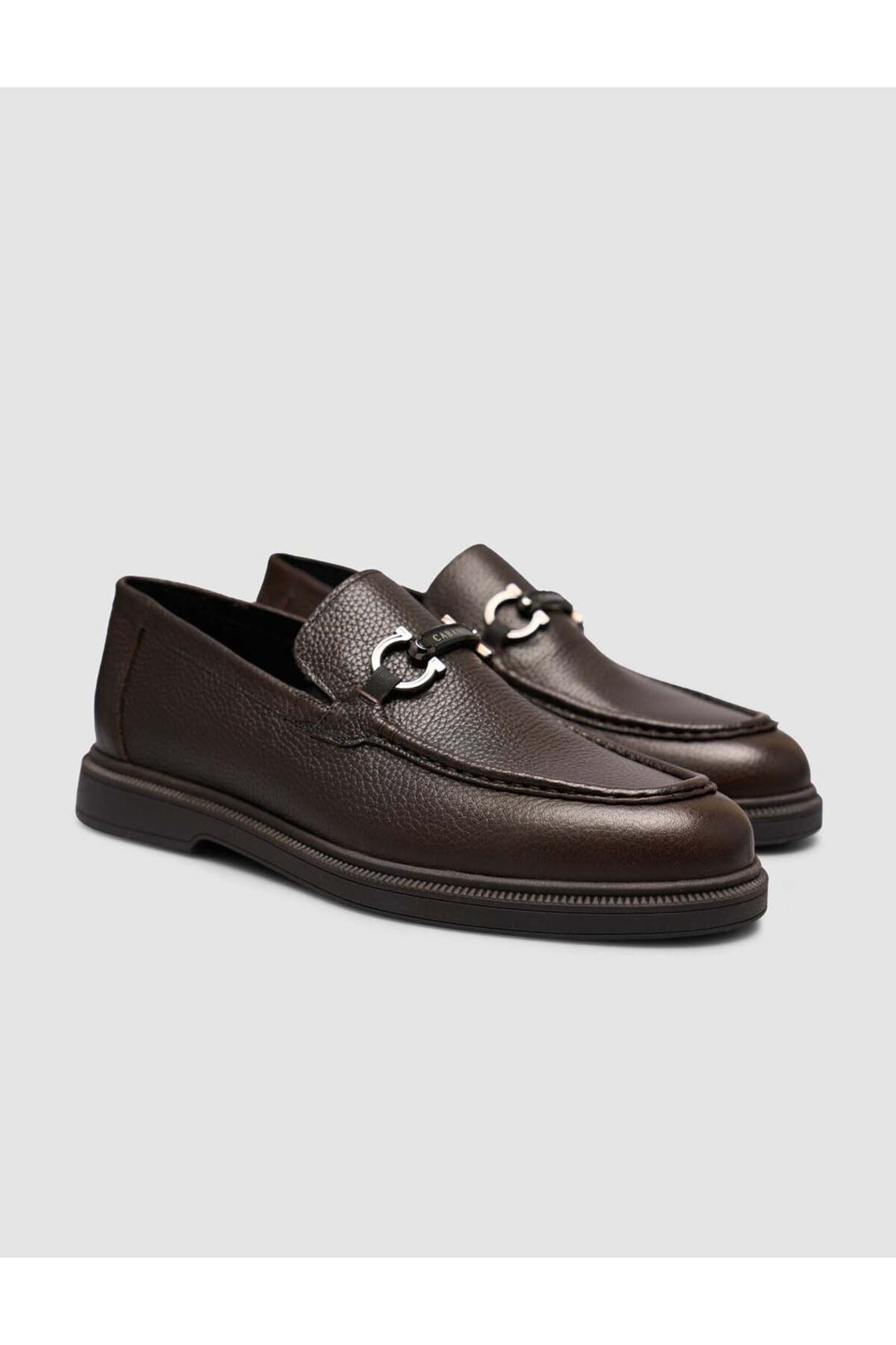 Cabani Shoes Chaussures Loafer pour hommes en cuir véritable marron - Multicolore
