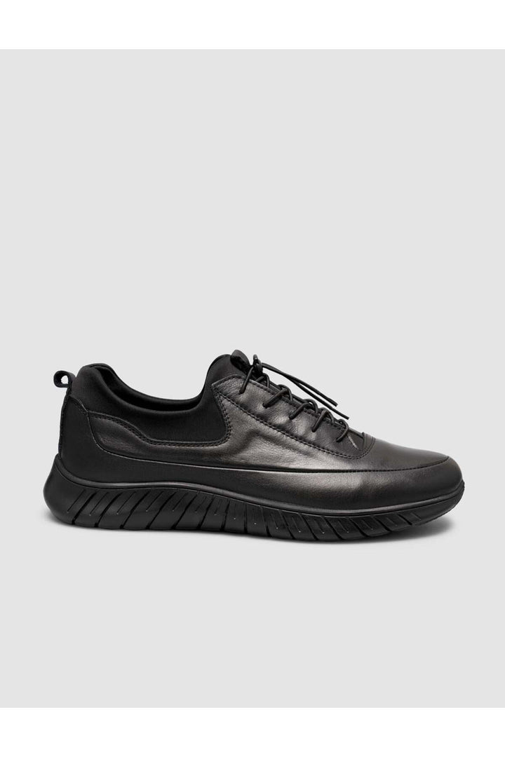 Cabani Shoes Chaussures confort en cuir véritable noires pour hommes - Noir
