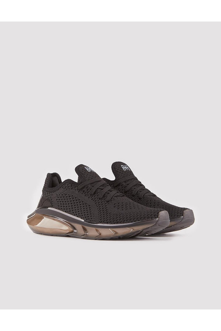 Cabani Shoes Siena Triko Noir Baskets Sportives Femme à Lacets - Multicolore