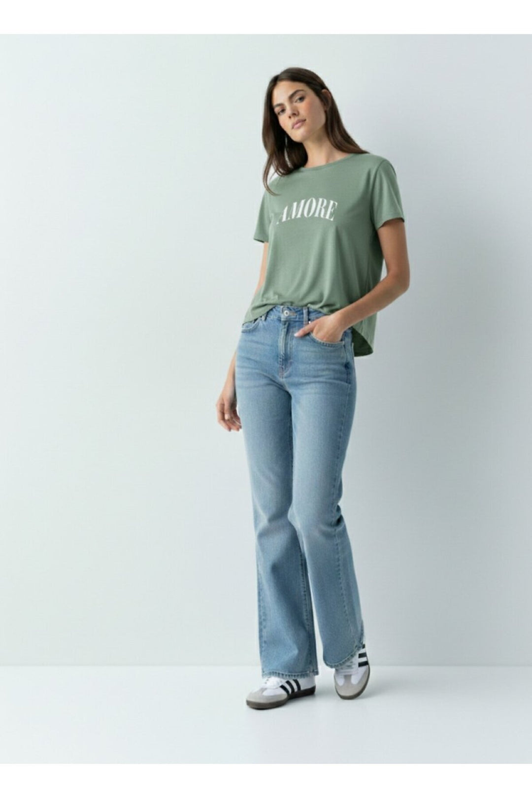 LTB T-shirt Relaxed Vert Amoure Imprimé - Multicolore