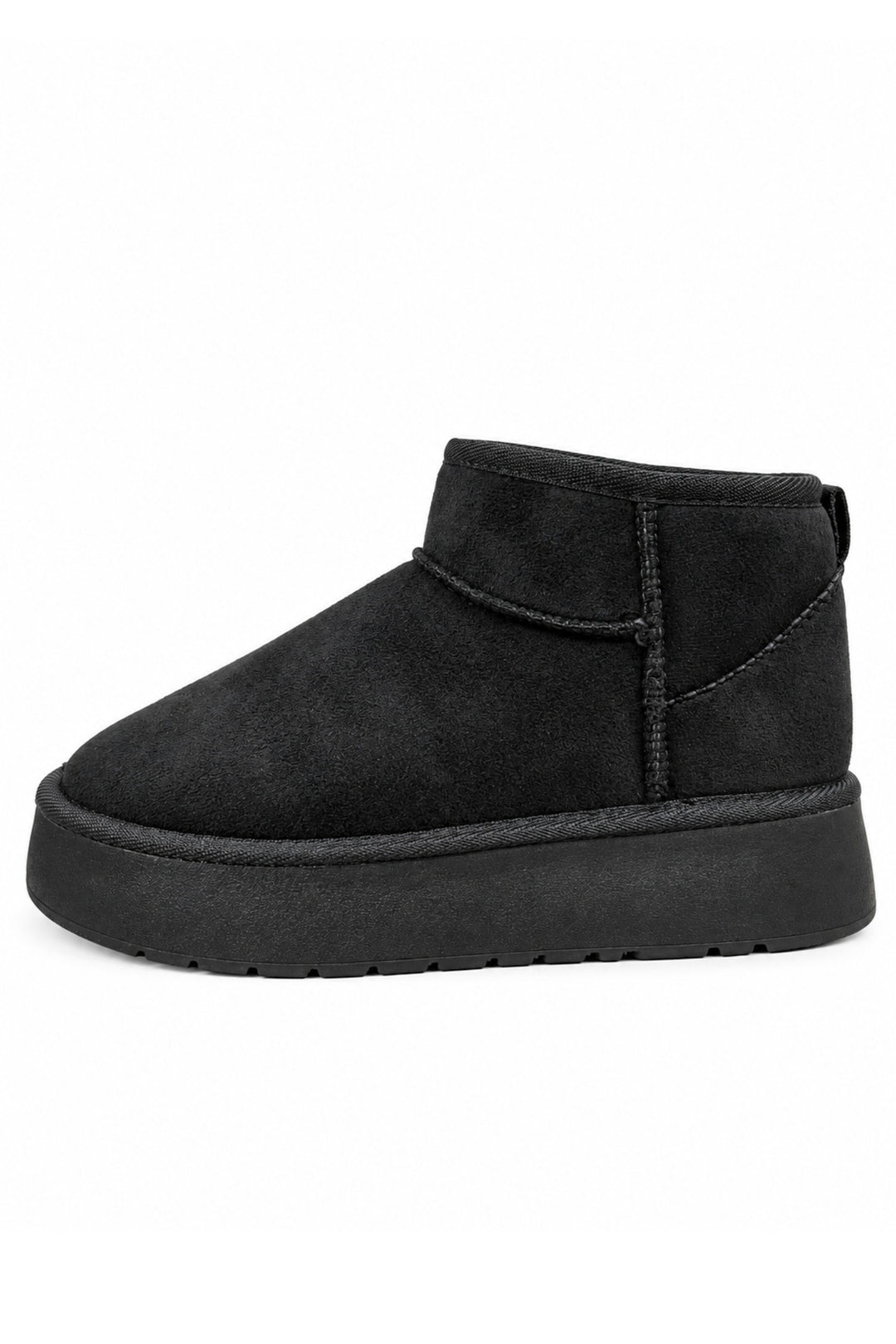 Wavelys Bottines pour femmes noires avec intérieur en fourrure, adaptées à un usage quotidien. - Noir