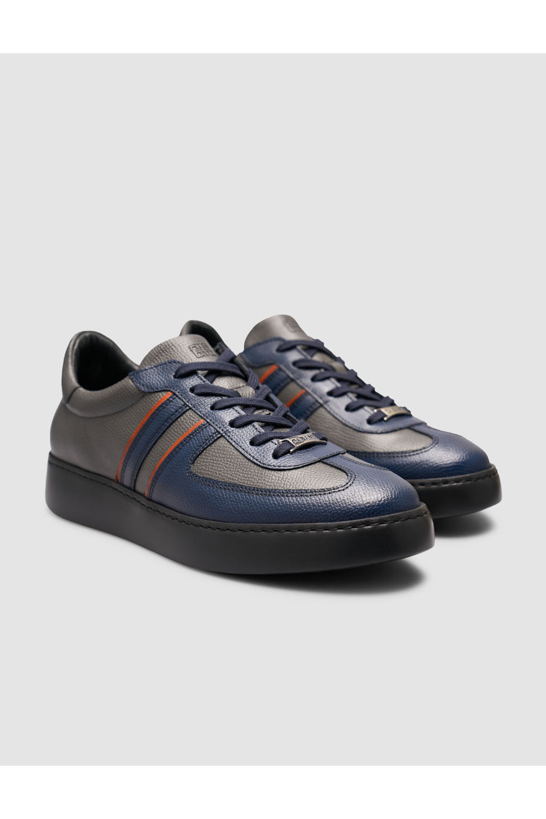 Cabani Shoes Bleu marine-Gris Véritable cuir Sneaker Ayakkabi - Multicolore