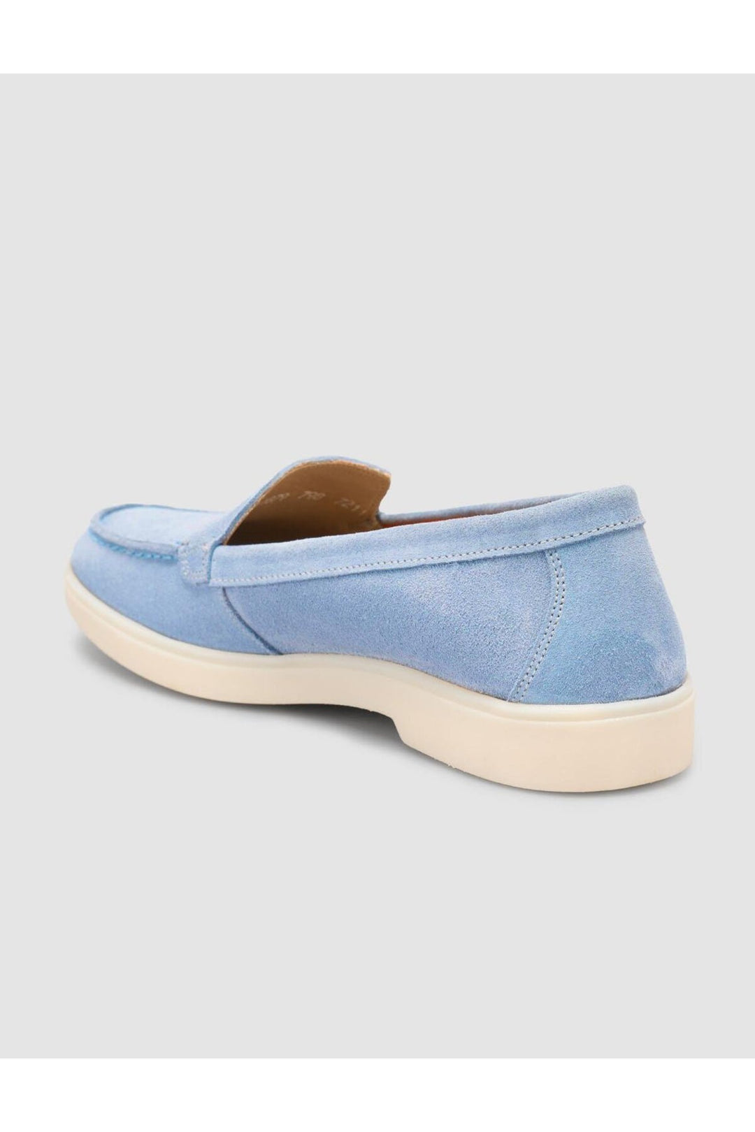 Cabani Shoes MonaMae 100% Cuir Véritable Suédé Bleu Femme Loafer - Bleu