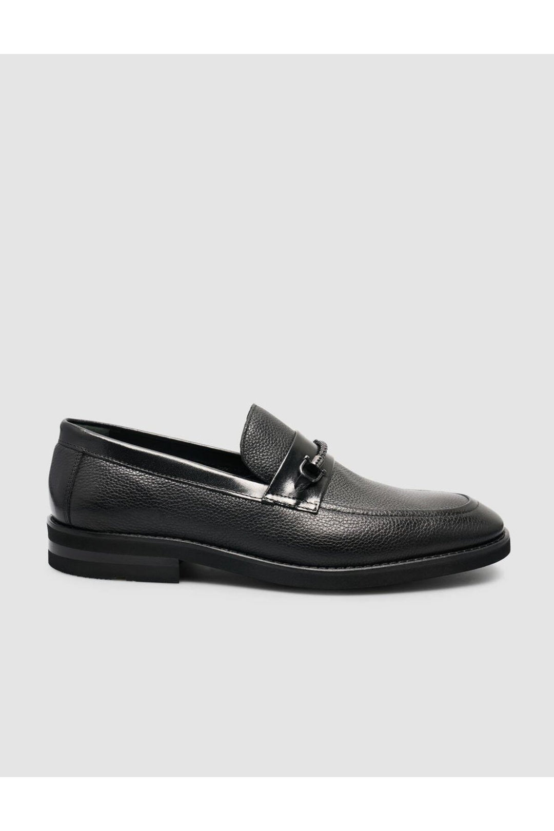 Cabani Shoes %100 Cuir véritable Mocassins pour hommes avec détail de boucle noire - Noir