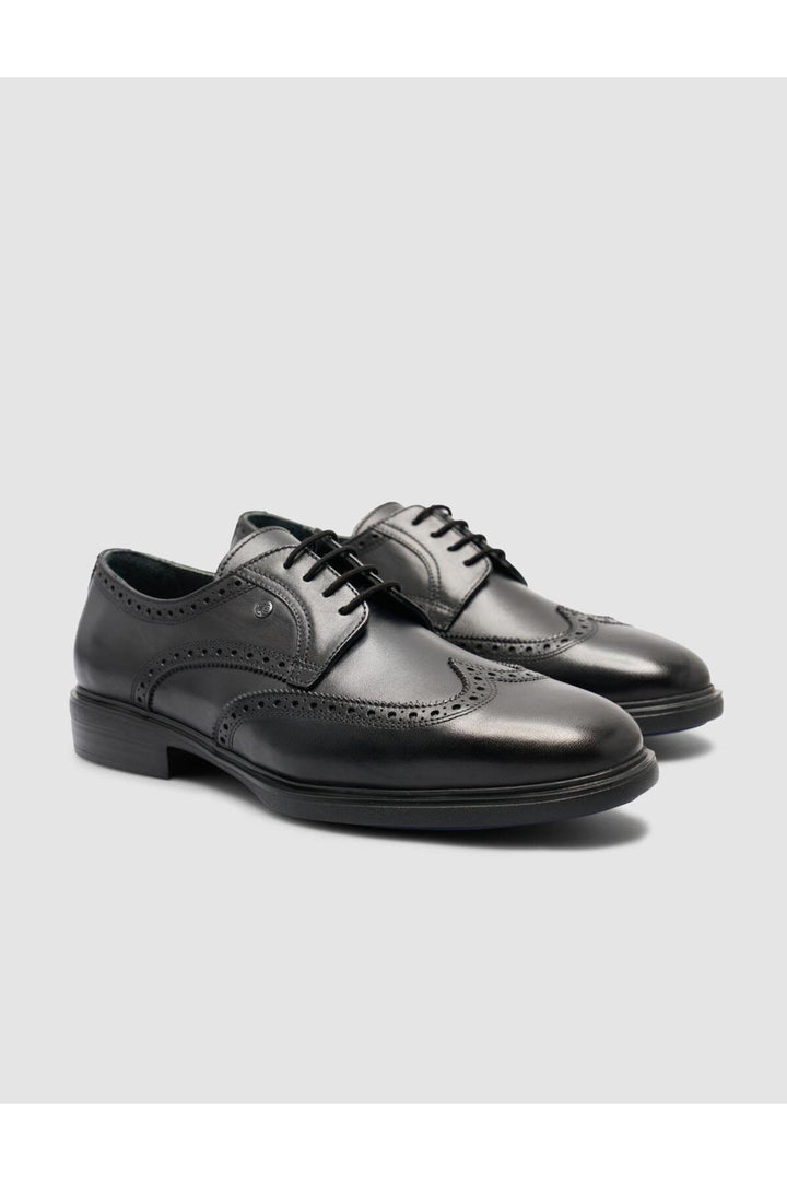 Cabani Shoes %100 Cuir Véritable Noir Chaussures Classiques Pour Hommes - Multicolore