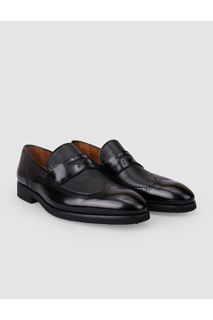 Cabani Shoes Chaussures classiques pour hommes en cuir véritable noir à ouverture 100% - Multicolore
