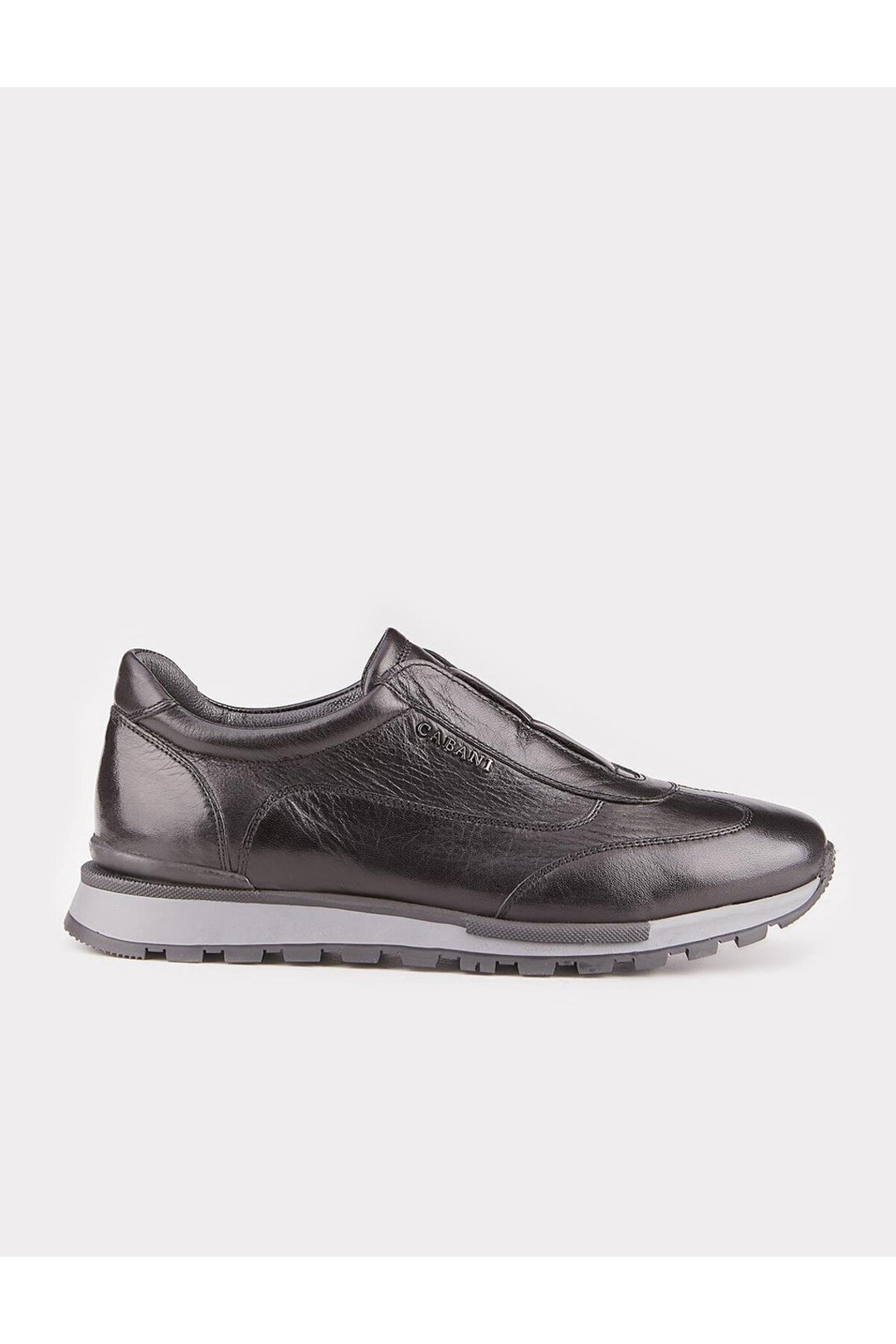 Cabani Shoes Chaussures de sport pour hommes en cuir véritable noir avec semelle thermo. - Noir