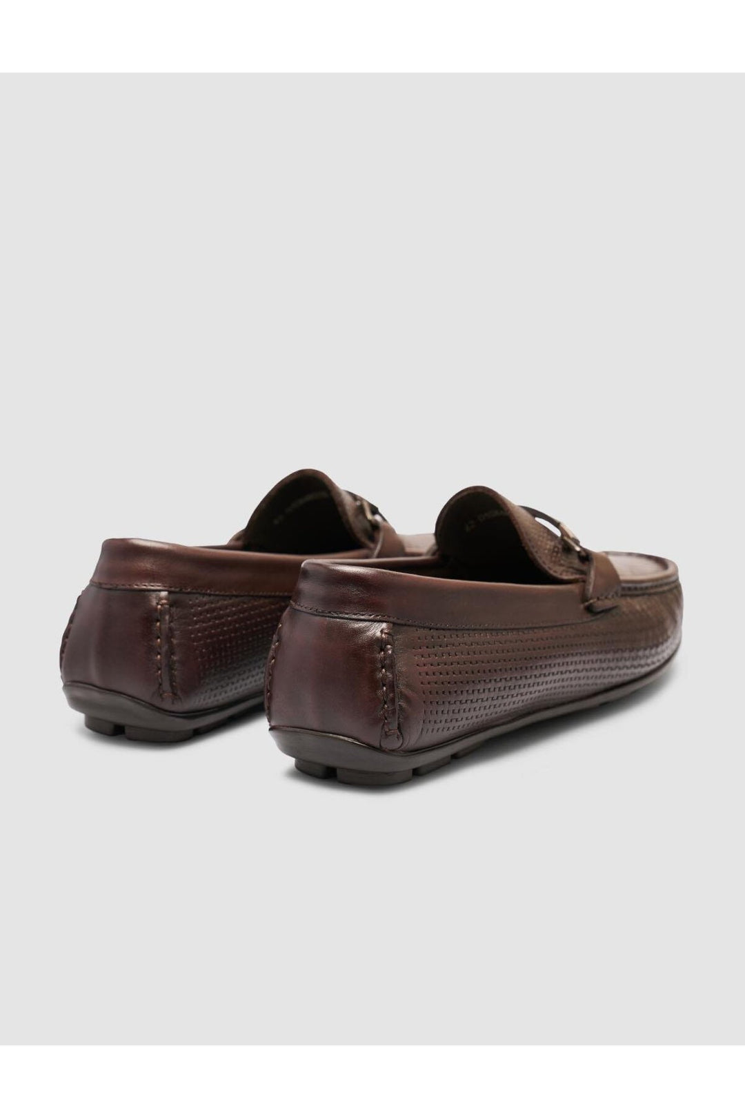 Cabani Shoes %100 Cuir véritable Mocassins pour hommes à boucle marron - Multicolore