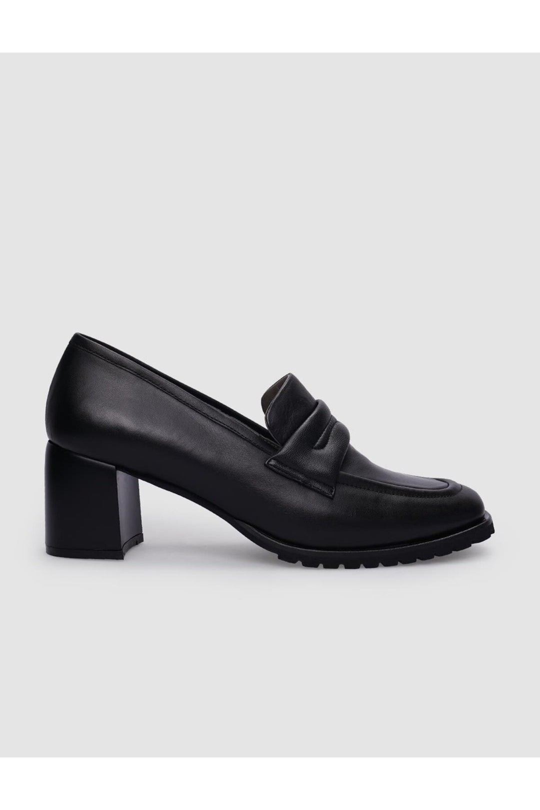 Cabani Shoes Chaussures à talons épais pour femmes en cuir véritable noir 100% - Multicolore