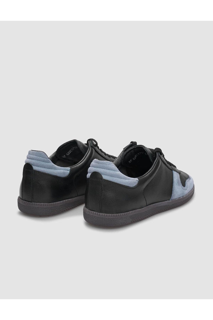 Cabani Shoes Chaussures de sport pour femmes en cuir véritable noires à lacets - Multicolore