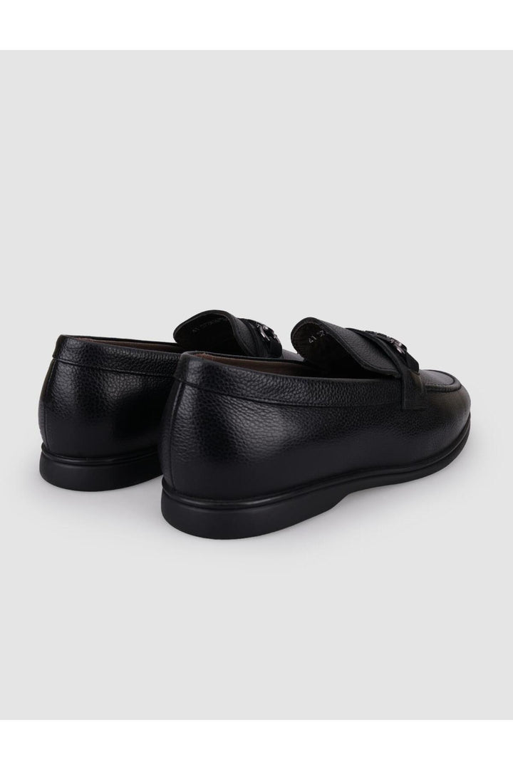 Cabani Shoes Chaussures de ville pour hommes en cuir véritable avec boucle noire - Multicolore