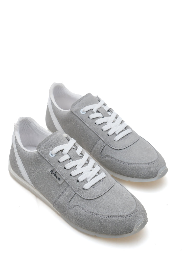 Wavelys ALESSIA Baskets en suède pour femmes chaussures de ville - Gris