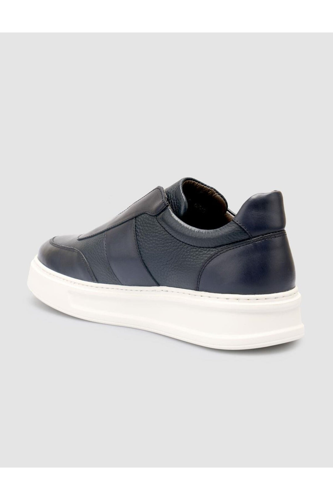 Cabani Shoes %100 Cuir véritable Bleu marine Chaussures de sport pour hommes - Bleu marine
