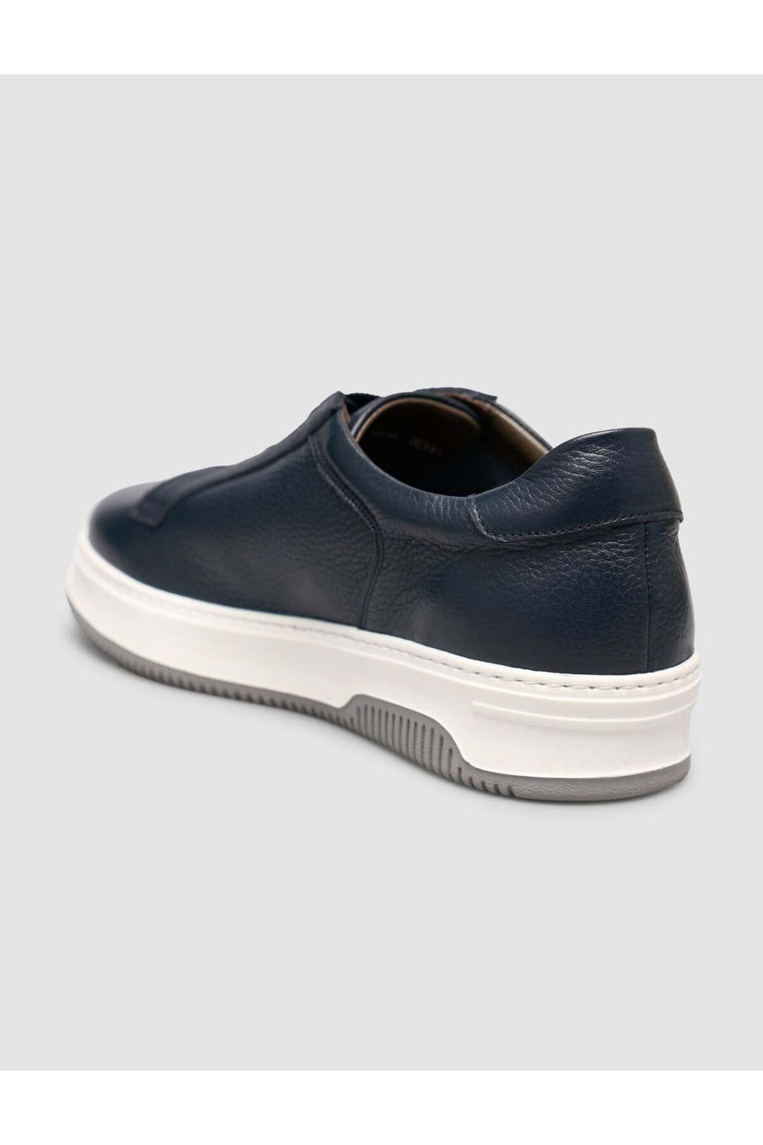 Cabani Shoes Chaussures de sport pour hommes en cuir véritable bleu marine à lacets. - Bleu marine