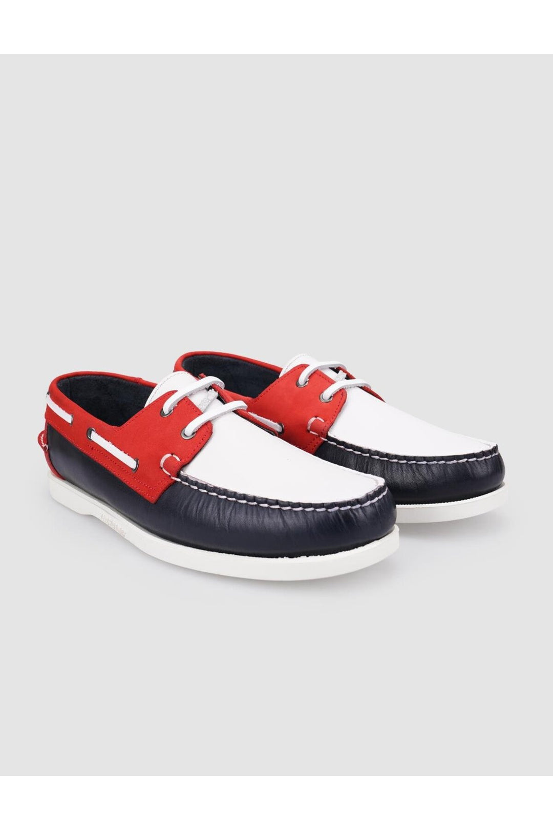 Cabani Shoes Pianello Chaussures de bateau pour hommes en cuir véritable Bleu marine - Bleu marine