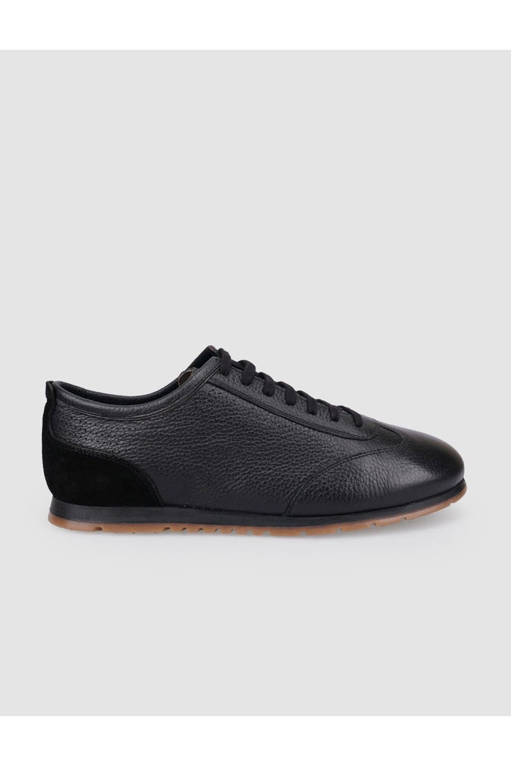 Cabani Shoes Chaussures de ville pour hommes en cuir véritable noir à lacets 100% - Multicolore