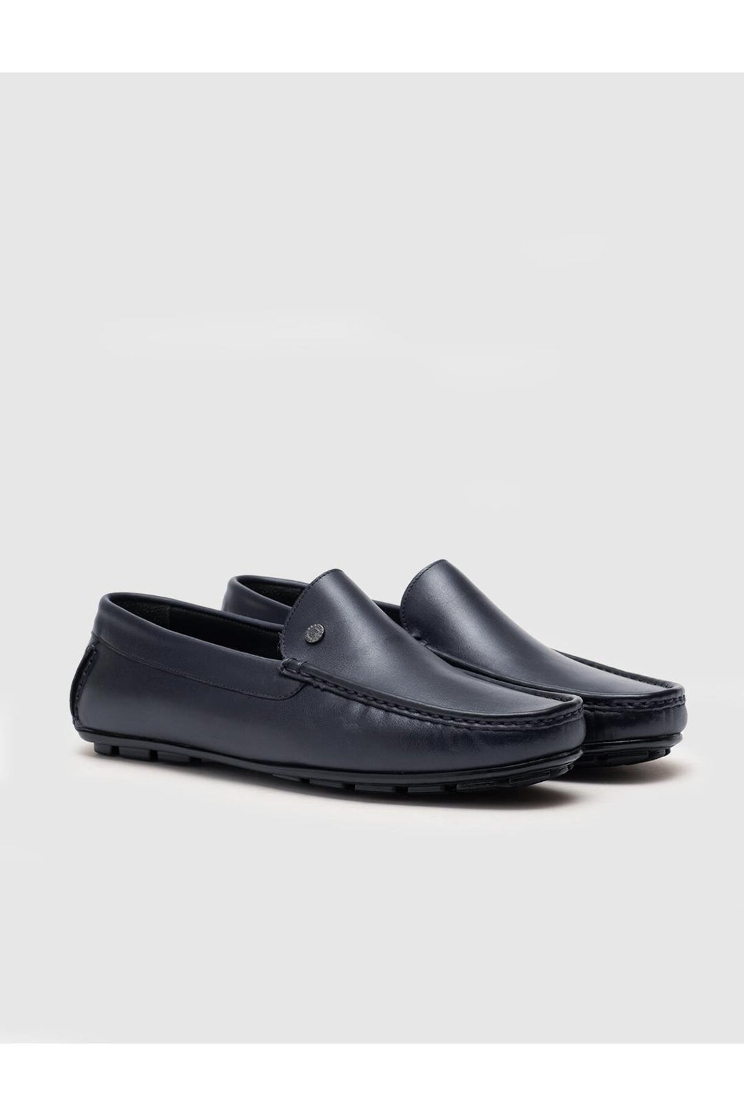 Cabani Shoes Mocassins pour hommes en cuir véritable bleu marine - Bleu marine