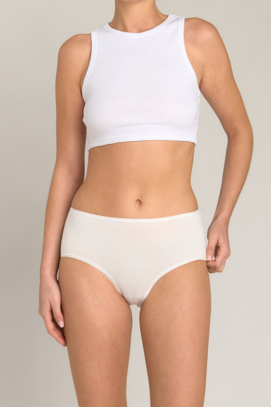 Lovely Things Culotte taille haute Doris Modal Blend - Écru