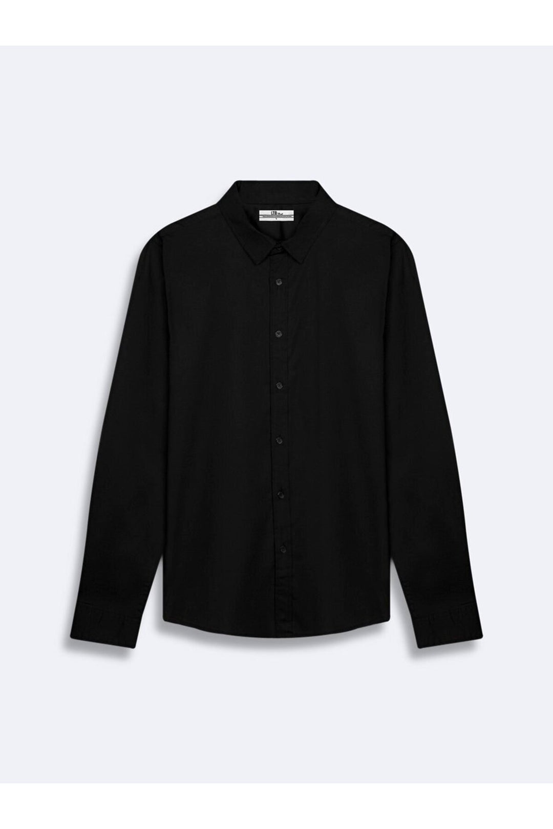 LTB Chemise basique noire à manches longues avec boutons - Noir
