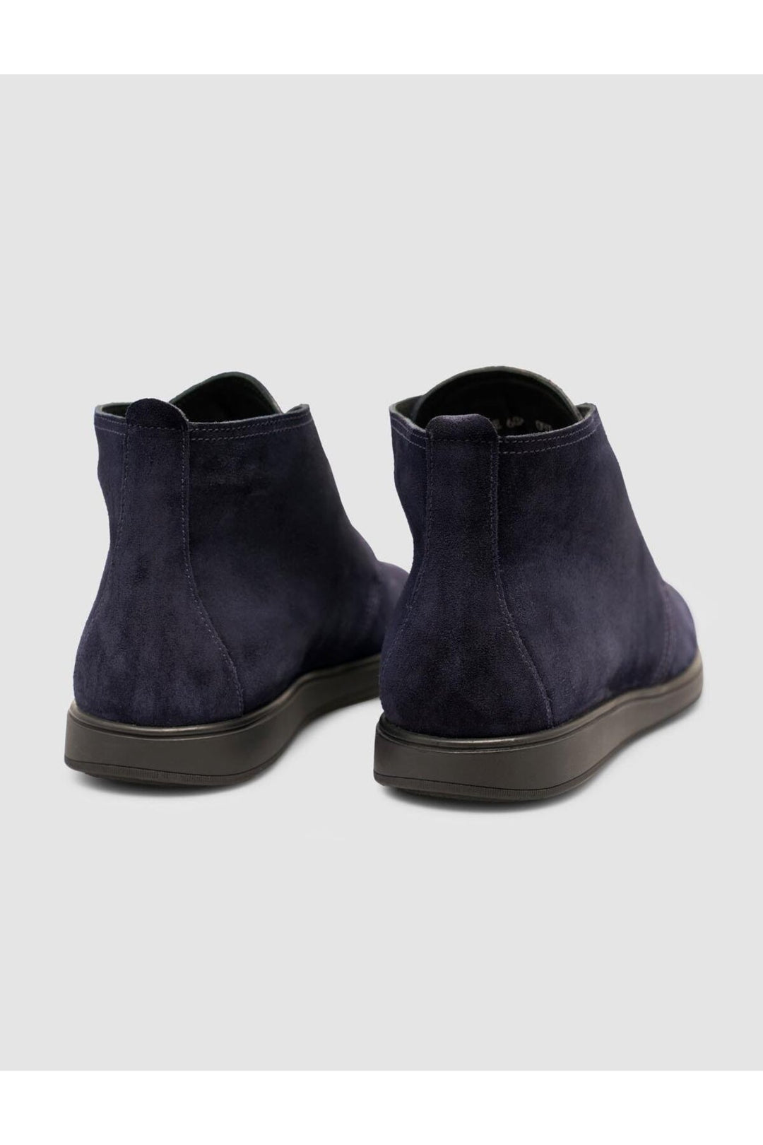 Cabani Shoes Bottines d'hiver pour hommes en cuir suédé véritable bleu marine à lacets. - Multicolore