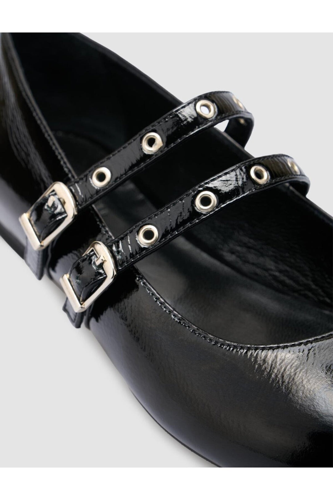 Cabani Shoes Ballerines femme en cuir véritable noir verni 100% - Multicolore