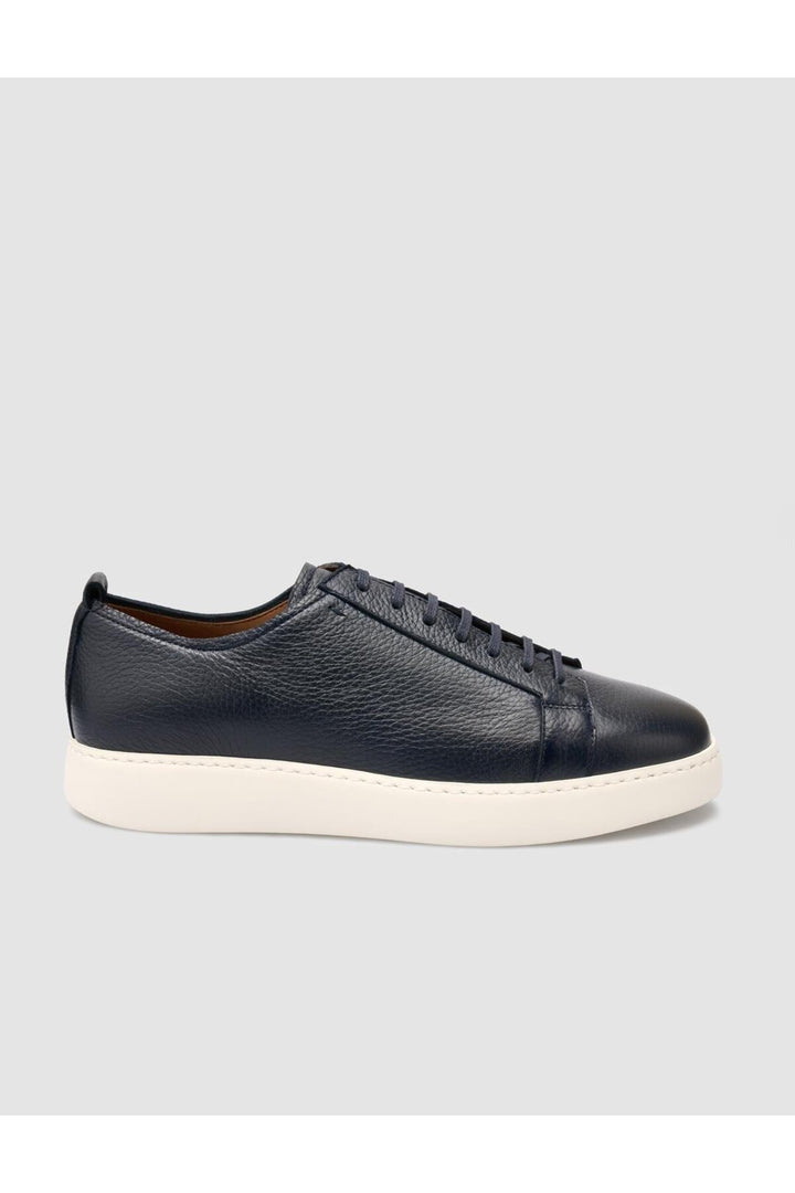 Cabani Shoes %100 Cuir véritable Bleu marine Chaussures de sport pour hommes - Bleu marine