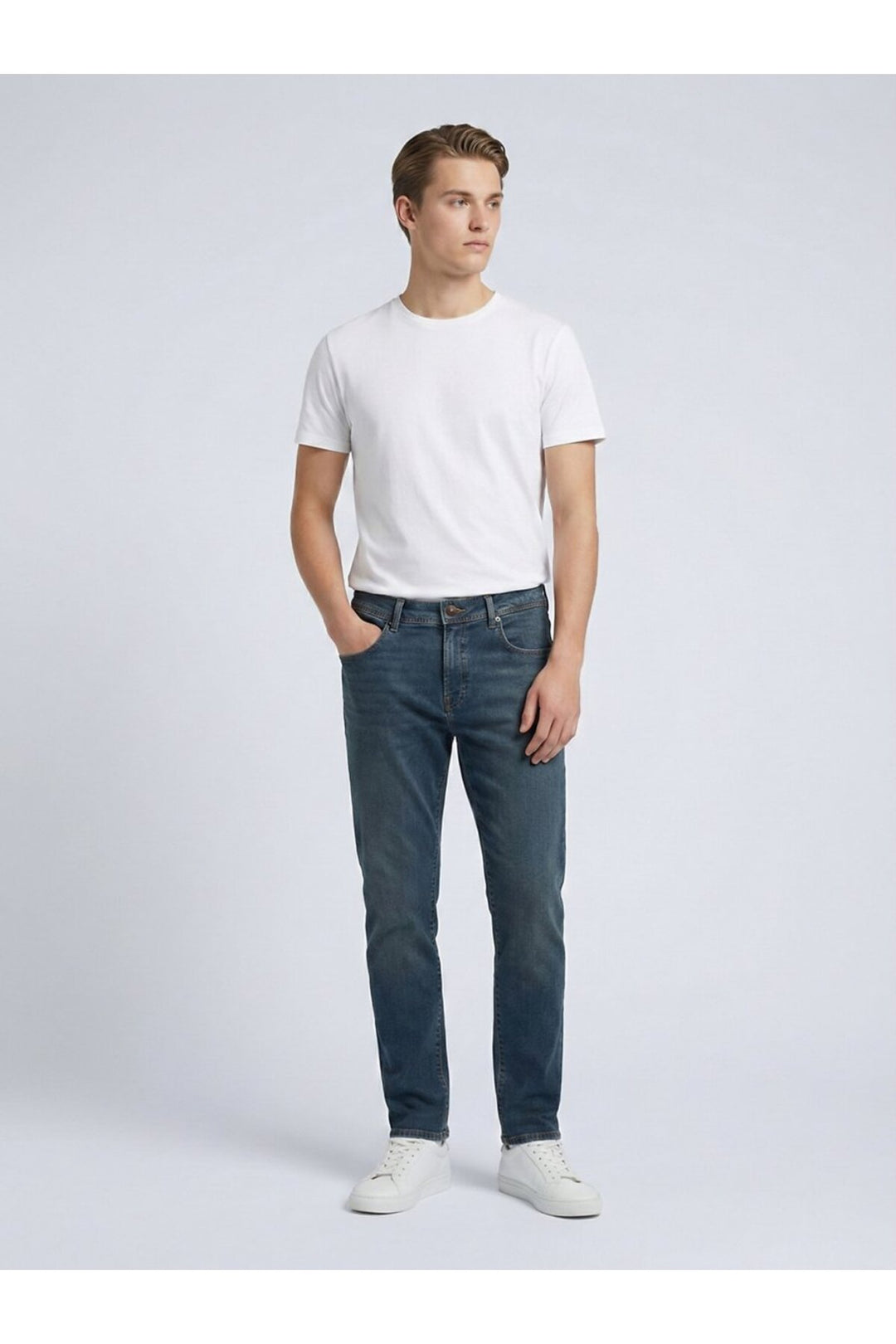 LTB Sawyer P Jean Pantalon Mi-Bas Indigo Droit - Bleu