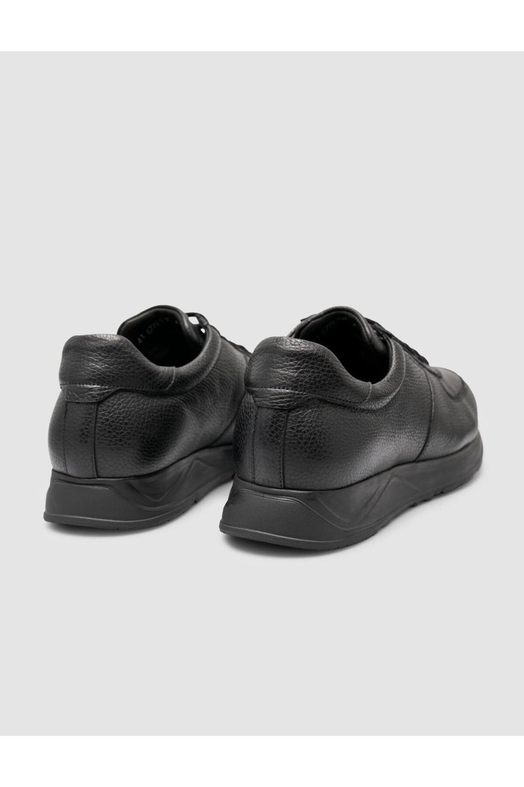Cabani Shoes %100 Cuir véritable avec intérieur en fourrure, Baskets noires - Noir