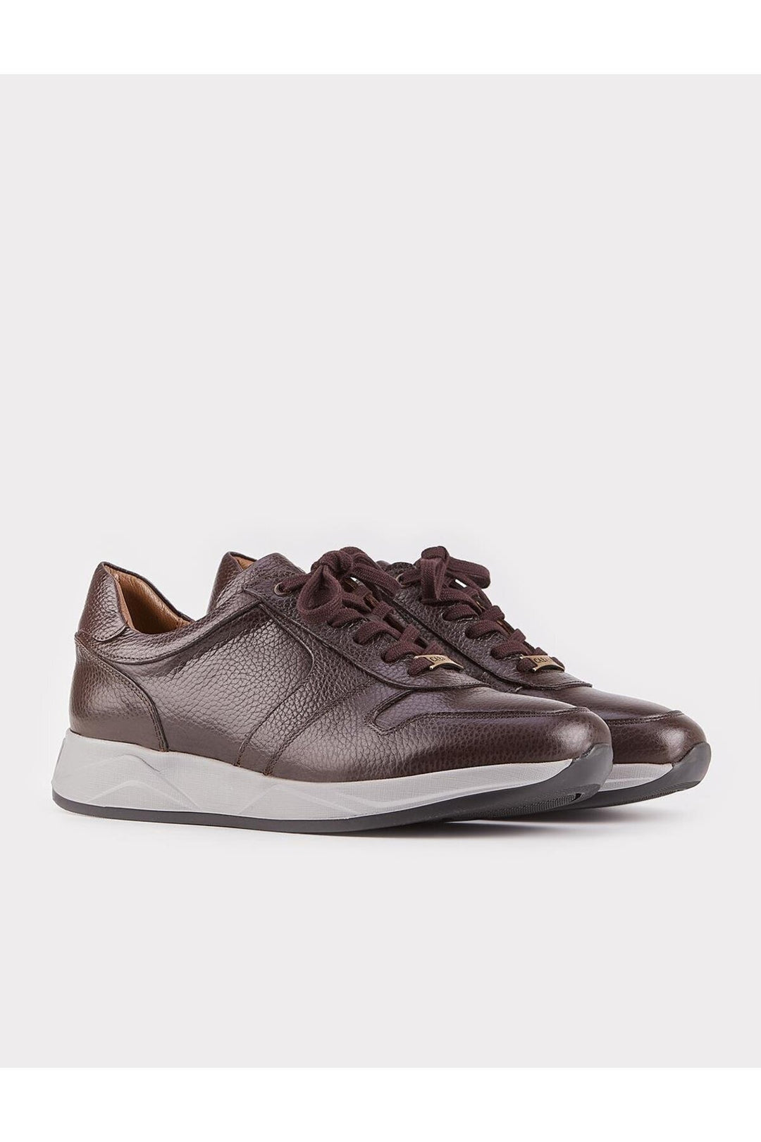 Cabani Shoes Chaussures de sport pour hommes en cuir véritable marron avec lacets, design spécial. - Marron
