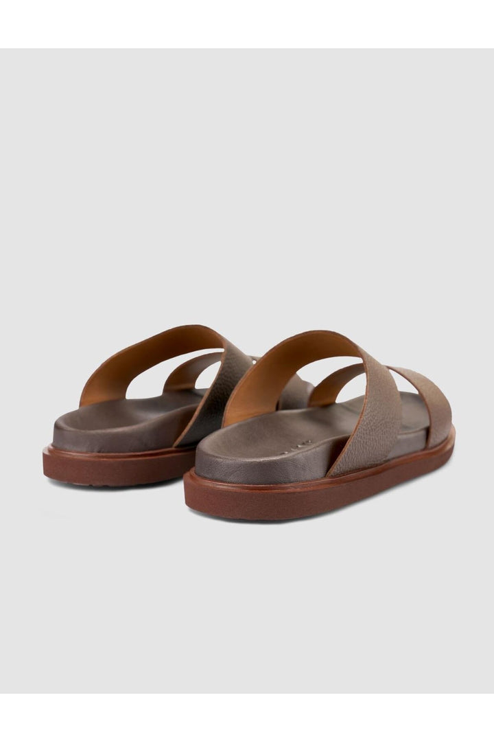 Cabani Shoes %100 Cuir véritable Sandales pour hommes Marron - Multicolore