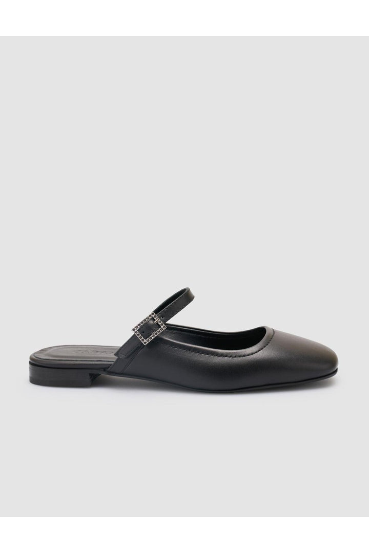 Cabani Shoes %100 Cuir Véritable Ballerines Noires pour Femmes - Noir