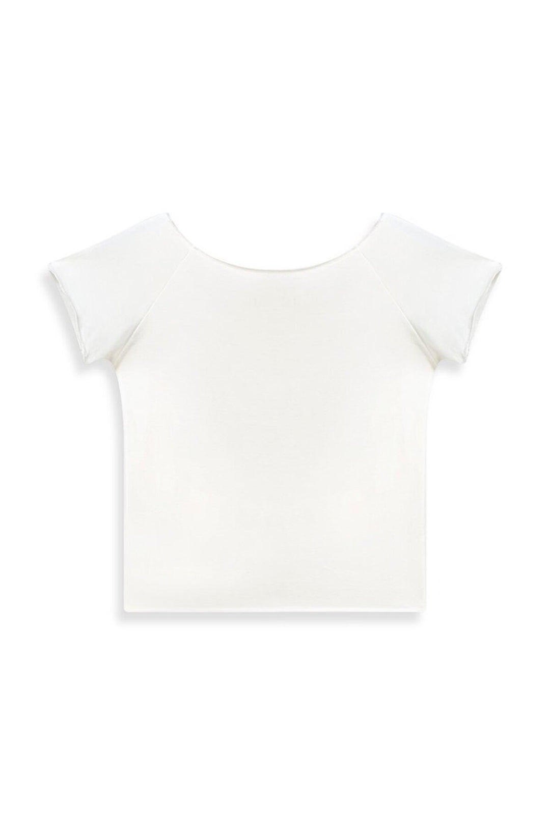 LTB Singlet blanc basique à manches courtes et col en V