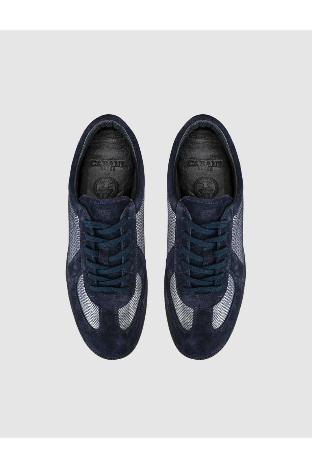 Cabani Shoes Chaussures de sport décontractées pour hommes en cuir véritable bleu marine - Bleu marine foncé