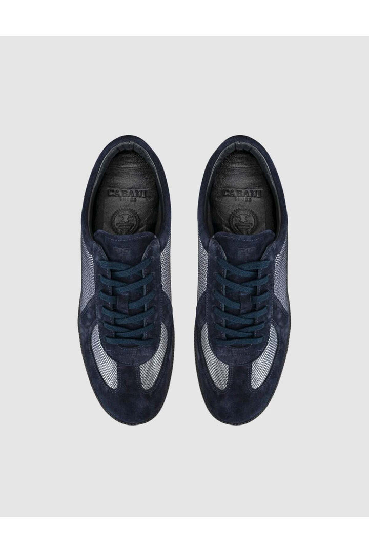 Cabani Shoes Chaussures de sport décontractées pour hommes en cuir véritable bleu marine - Bleu marine foncé