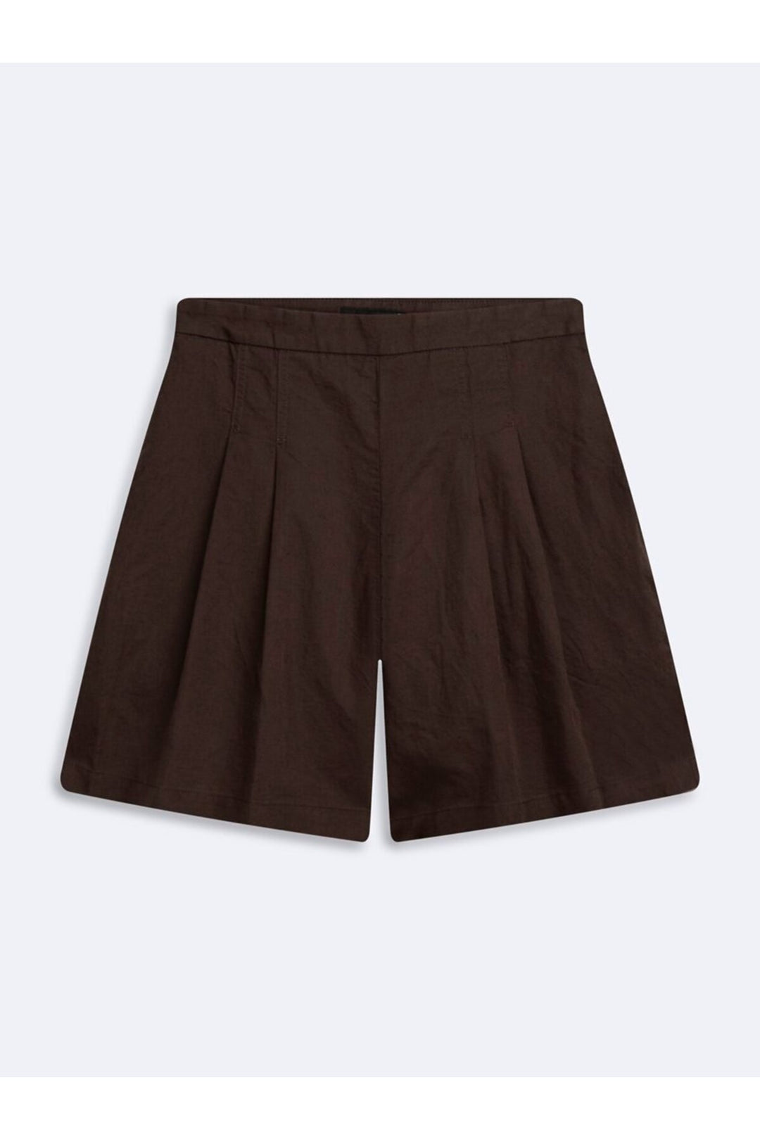 LTB Short plissé marron taille haute - Marron