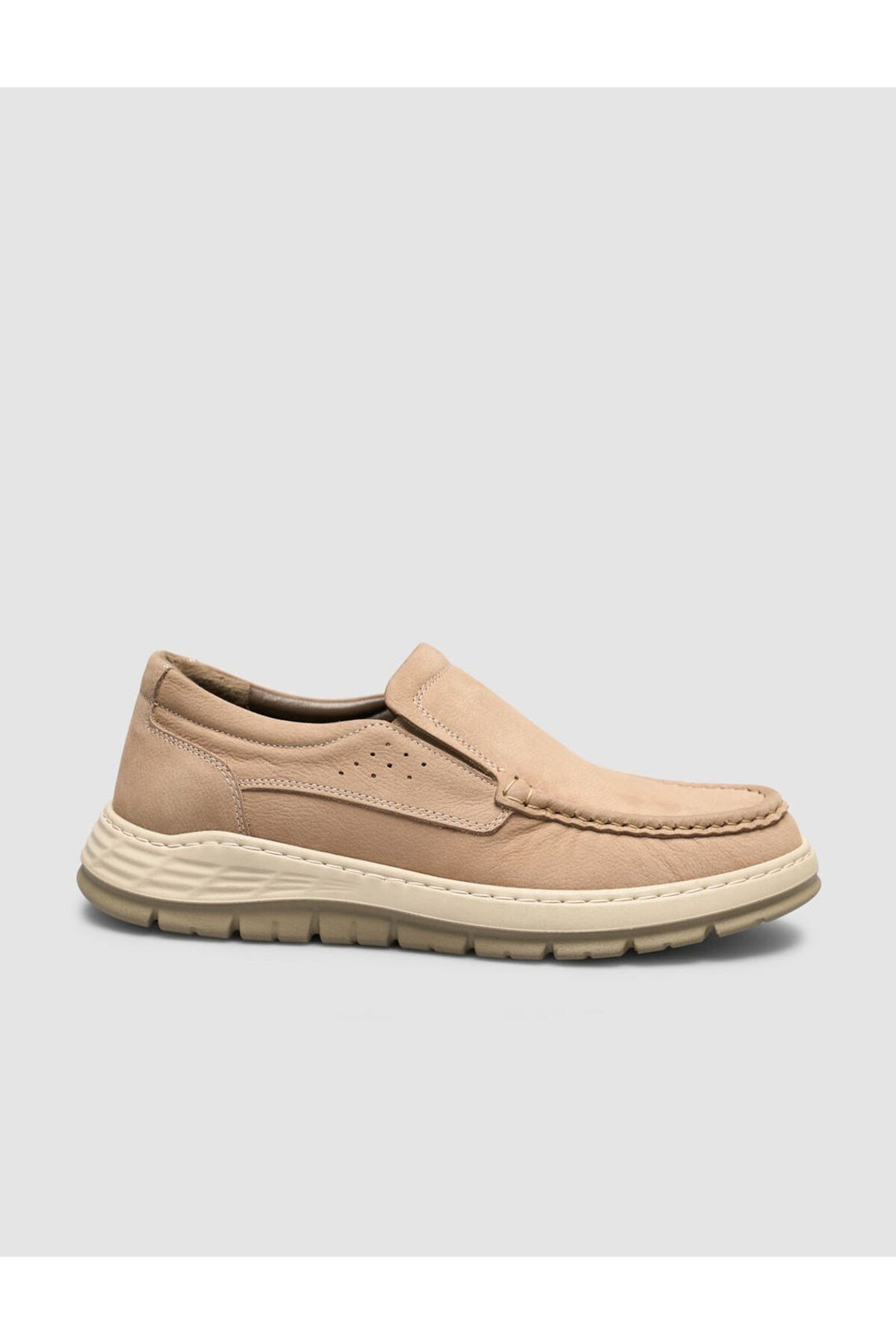 Cabani Shoes Mocassins pour hommes en cuir véritable couleur sable - Vison