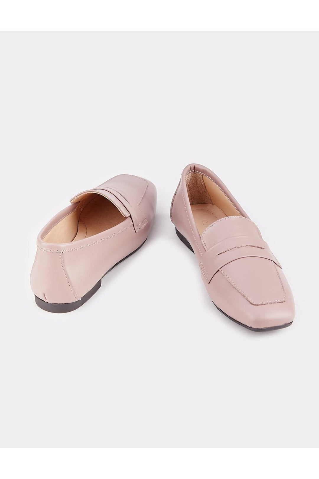 Cabani Shoes Chaussures pour femmes mocassins en cuir véritable rose - Rose