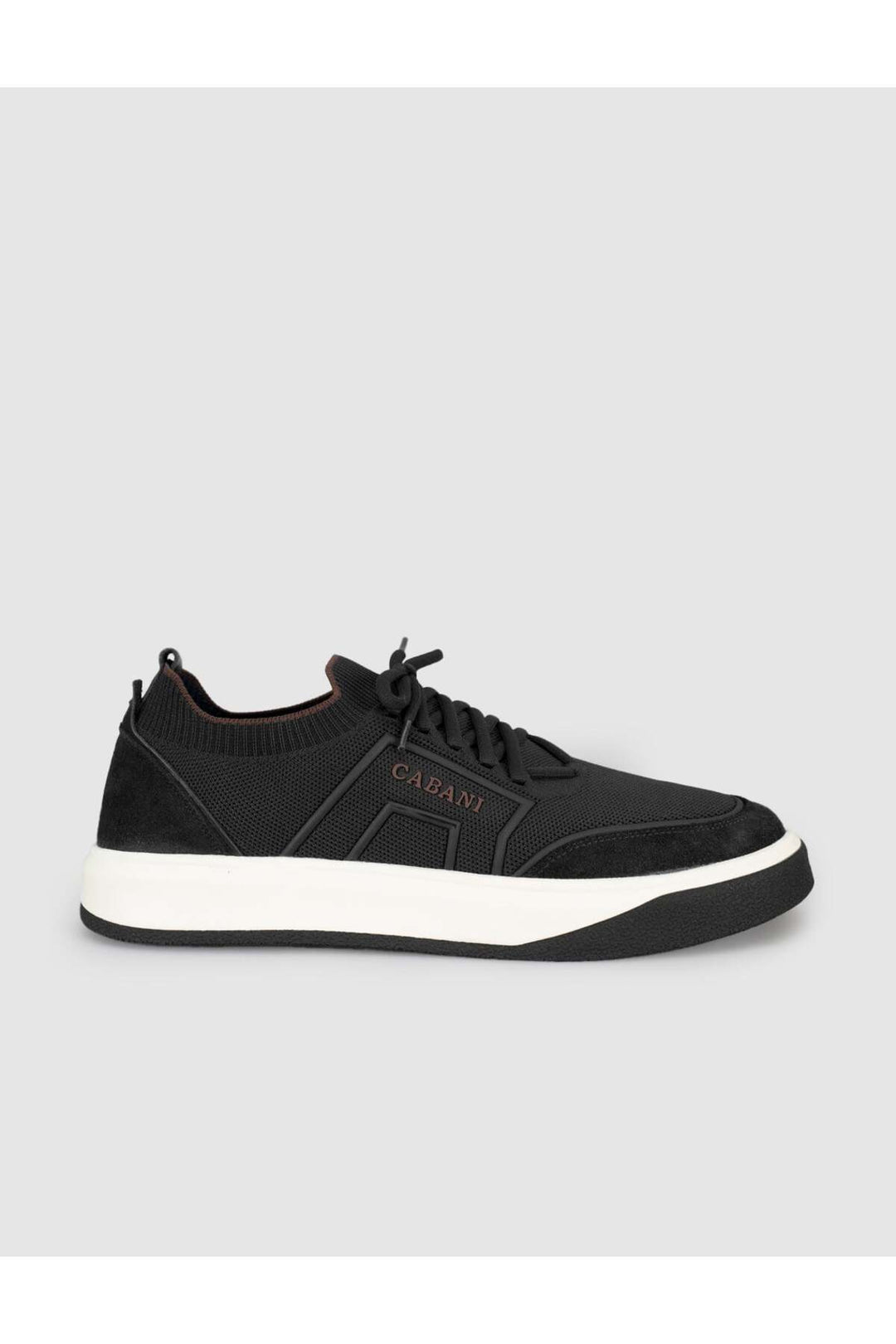 Cabani Shoes Baskets en tricot noires pour hommes - Multicolore