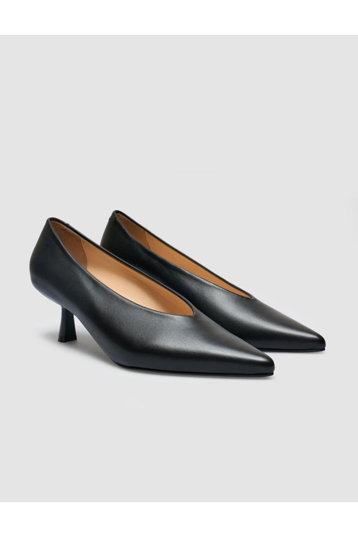Cabani Shoes Chaussures à talons pour femmes en cuir véritable noir 100% - Multicolore