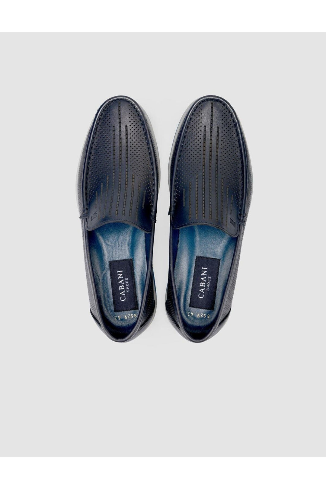 Cabani Shoes %100 Cuir Véritable Mocassins Pour Hommes Bleu marine - Bleu marine