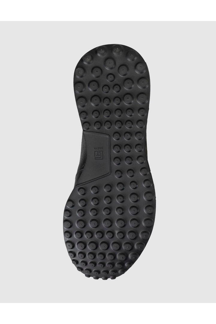 Cabani Shoes Sneakers pour homme en cuir véritable noir - Multicolore