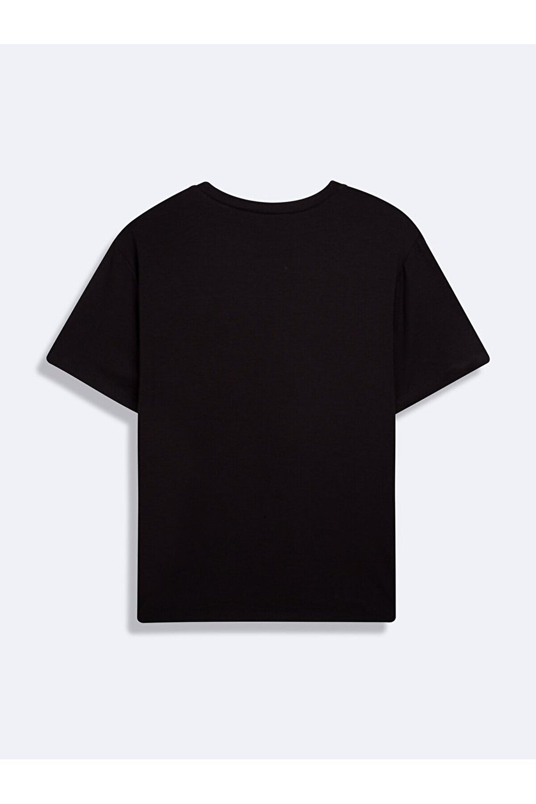 LTB T-shirt noir à col zéro imprimé avec slogan et manches courtes