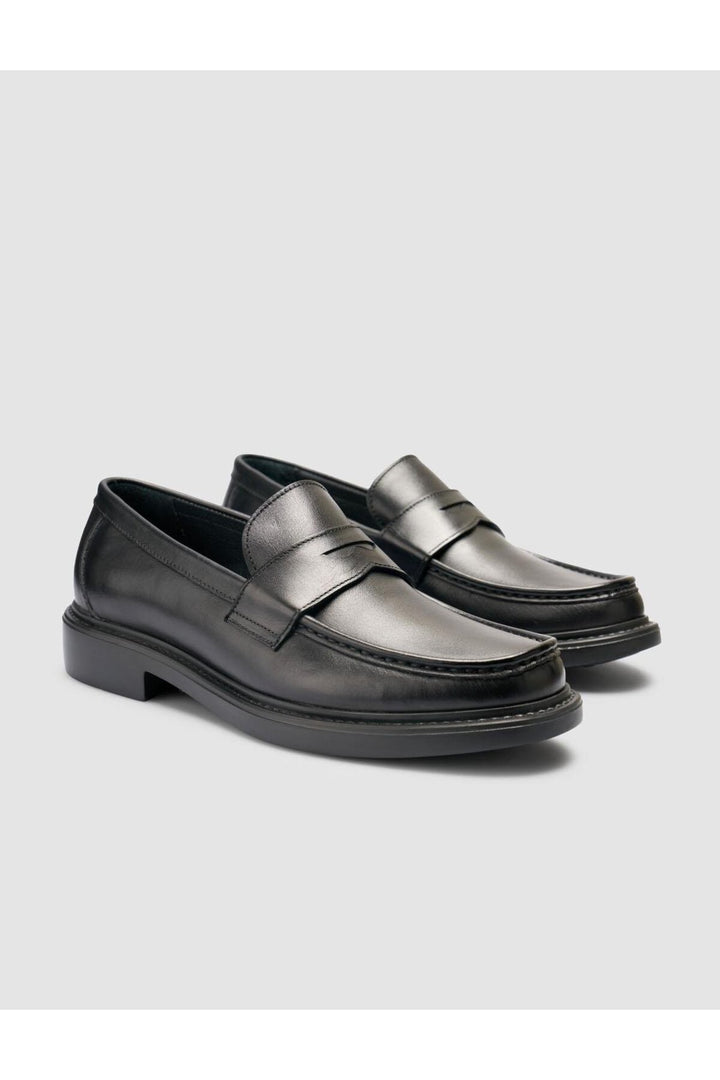 Cabani Shoes %100 Cuir véritable Noir Mocassins pour hommes - Noir
