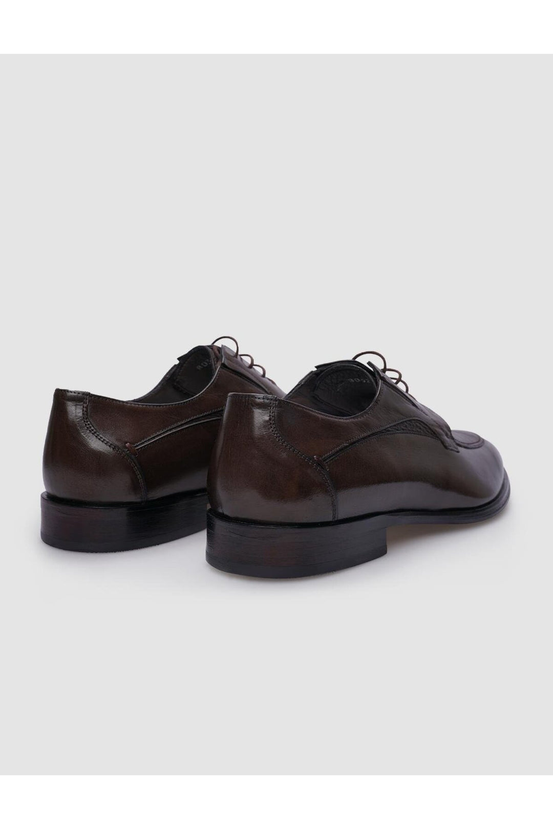 Cabani Shoes Chaussures classiques pour hommes en cuir véritable marron à lacets 100% - Marron