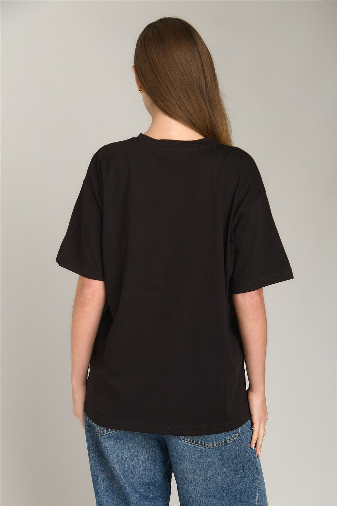 Lovely Things INA Basic Oversize T-shirt Vêtements supérieurs Haut de pyjama - Noir