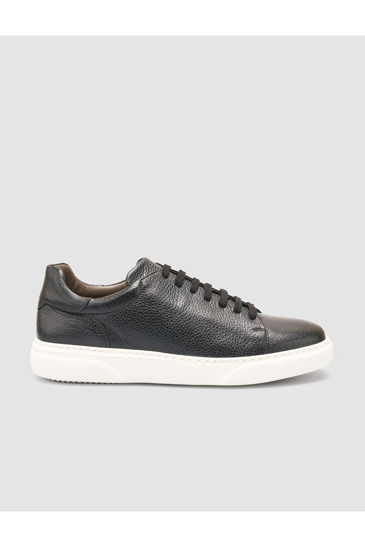 Cabani Shoes %100 Cuir véritable Baskets noires pour hommes - Noir