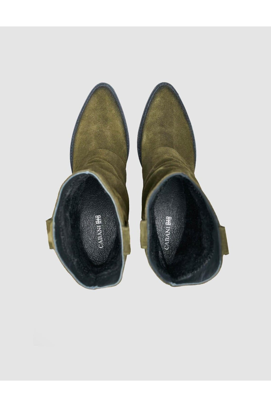 Cabani Shoes Bottines western en cuir suédé véritable vert pour femme - Multicolore