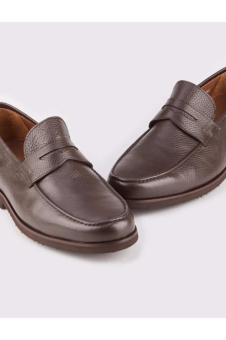 Cabani Shoes Chaussures de ville pour hommes en cuir véritable avec semelle Eva, marron. - Marron
