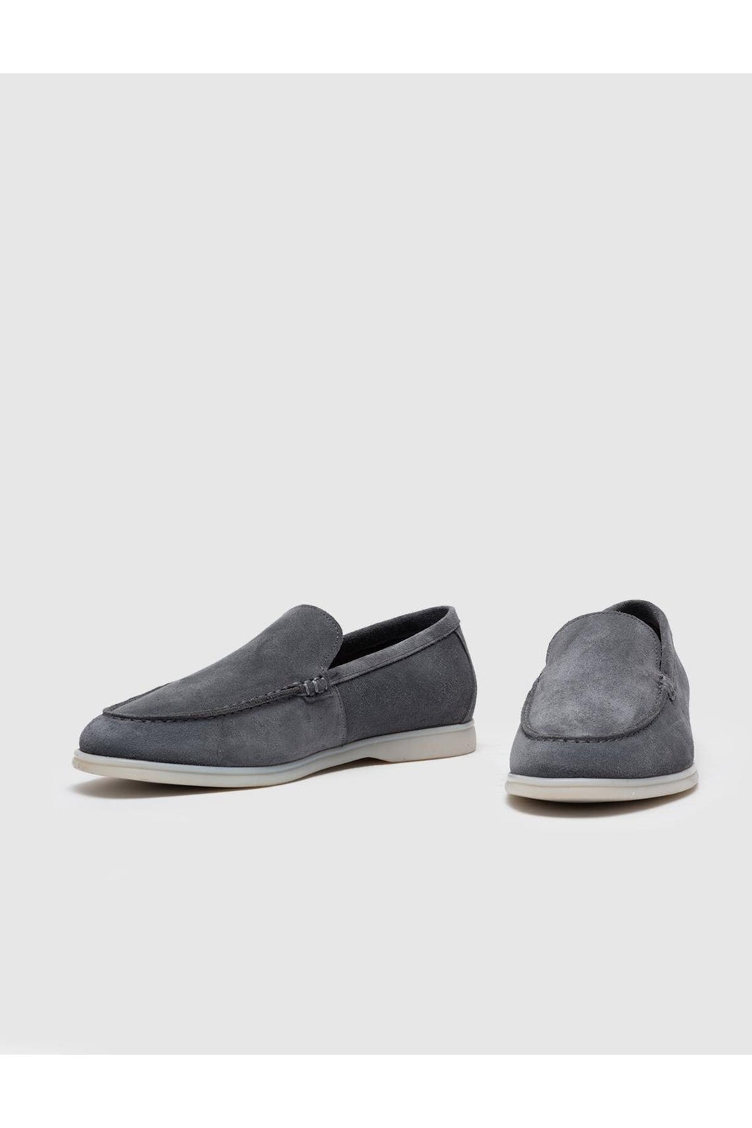 Cabani Shoes Chaussures de ville pour hommes en cuir véritable suédé gris - Multicolore