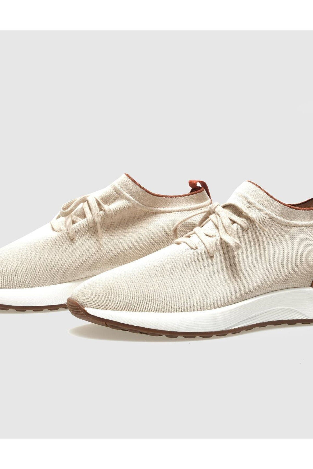 Cabani Shoes Milano Triko Beige Chaussures de Sport pour Homme à Lacets - Beige